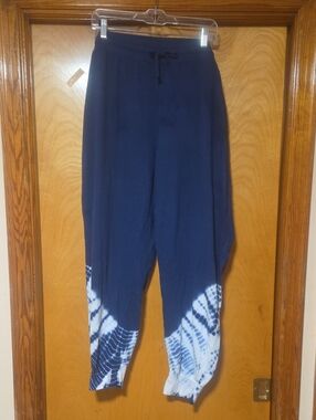 ZELOS Navy Blue Tie-Dye Cottpn  Joggers Size 4X